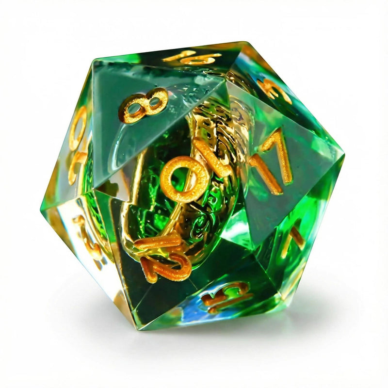 LOTR-Style Ring Resin D20 Dice Set — D&D tabletop RPG gift