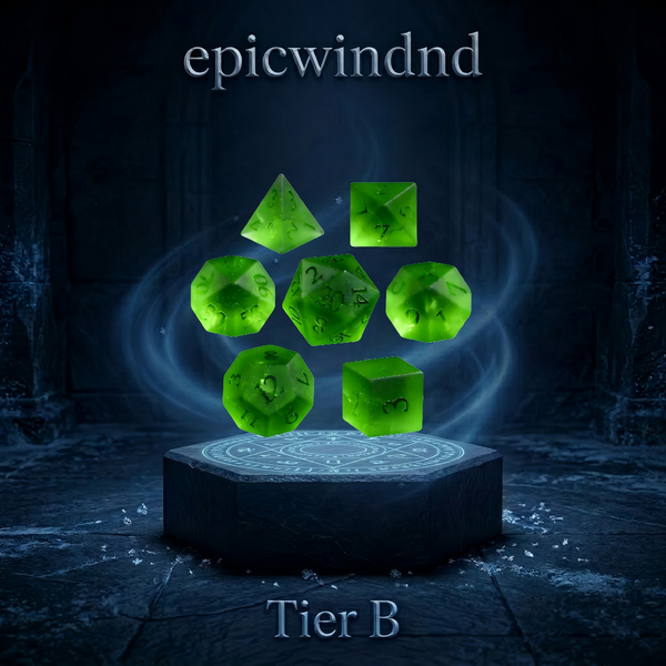 Green Glass DND Dice Set 7PCS