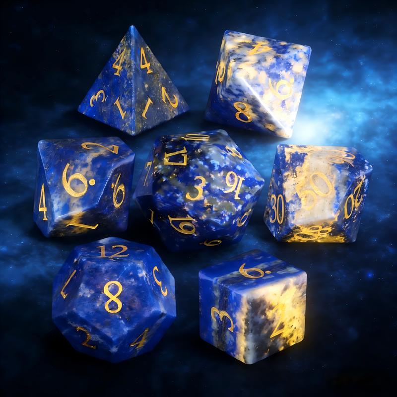 undefined — premium natural stone DND dice for tabletop RPG