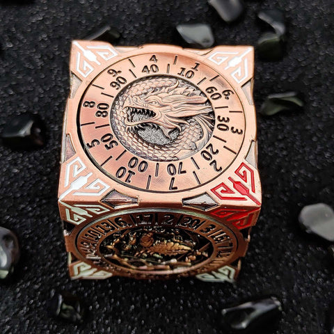 Spinning Metal Dice Tower 7-in-1 — novelty DND dice for tabletop RPG