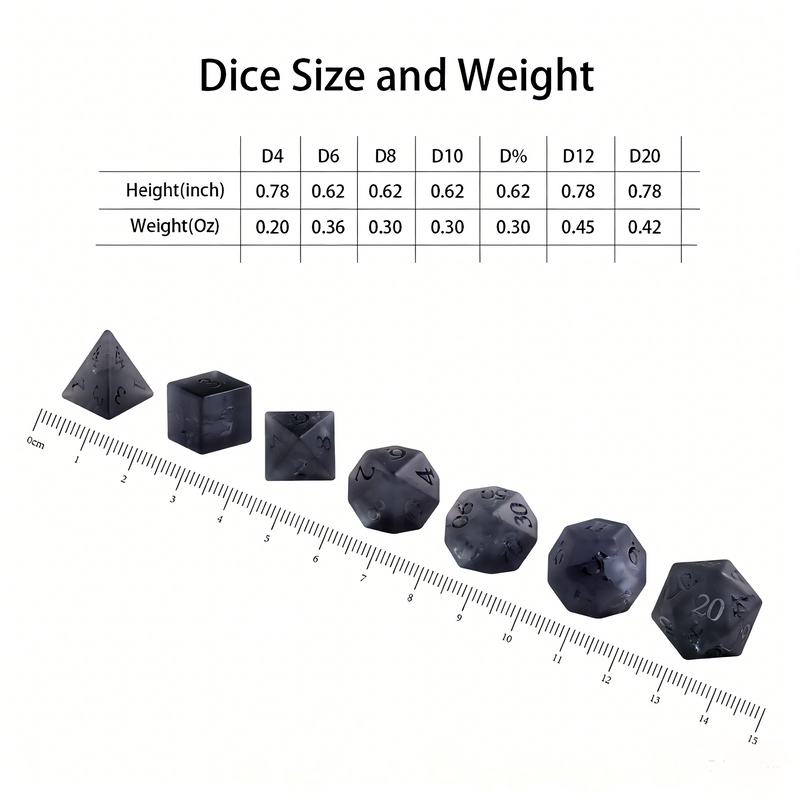 Frosted Gray Shattered K9 Crystal Dice Set — premium K9 glass DND dice set
