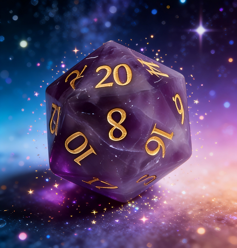 undefined — premium natural stone DND dice for tabletop RPG