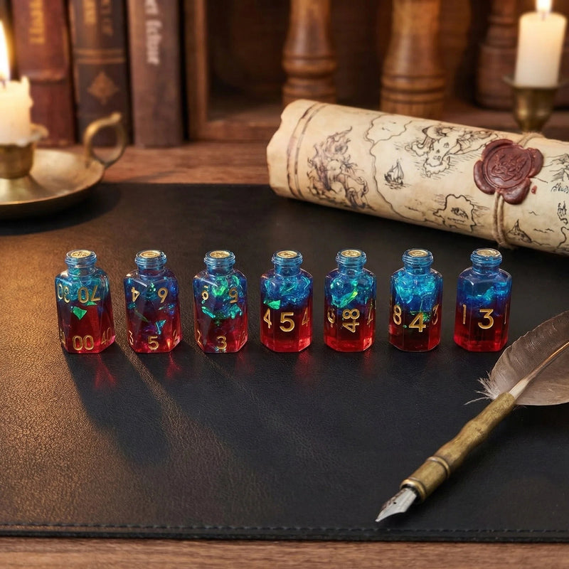 Magic Potion Resin Dice — D&D tabletop RPG gift