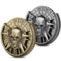 7-function skull fidget spinner with D6 D8 D20 built in — DND gaming accessory
