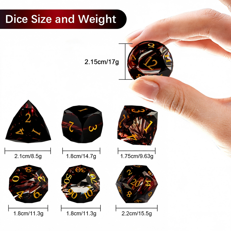 undefined — premium natural stone DND dice for tabletop RPG