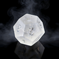 transparent frosted with gold crackle veining polyhedral dice — D4 D6 D8 D10 D12 D20 for D&D 5e