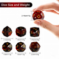 Red Garnet Crystal Faceted DND Dice Set — premium crystal dice for tabletop RPG