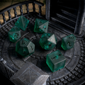 Frosted Crackle Clear Crystal Dice Set variant — premium crystal dice for tabletop RPG