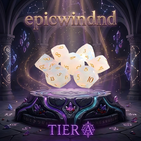 Opalite Effect K9 Crystal Polyhedral Dice Set — K9 crystal polyhedral dice for D&D, 7pcs