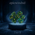 Shattered Green K9 Crystal Dice Set — K9 crystal polyhedral dice for D&D, 7pcs