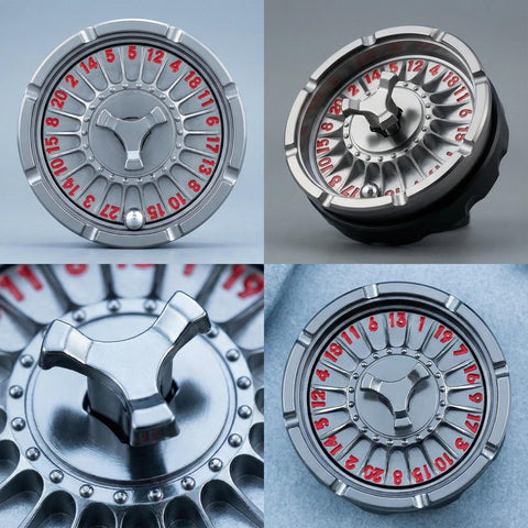 Magnetic Maze D20 Metal Dice — novelty DND dice for tabletop RPG