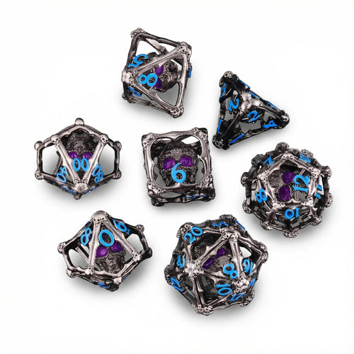 Cthulhu Gothic 3D Skull Hollow D20 — novelty DND dice for tabletop RPG