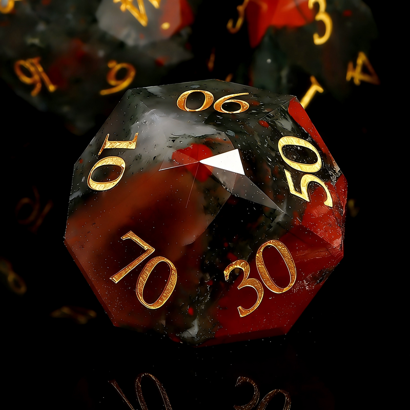 undefined — premium natural stone DND dice for tabletop RPG