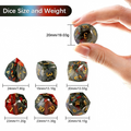 African bloodstone dice set detail — hand-polished finish with engraved numerals