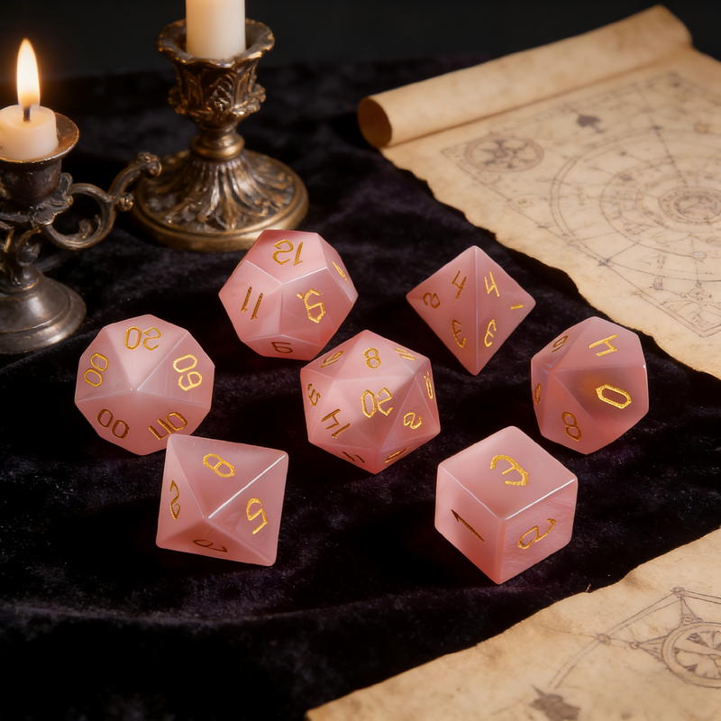 undefined — cat's eye effect DND dice set for tabletop RPG