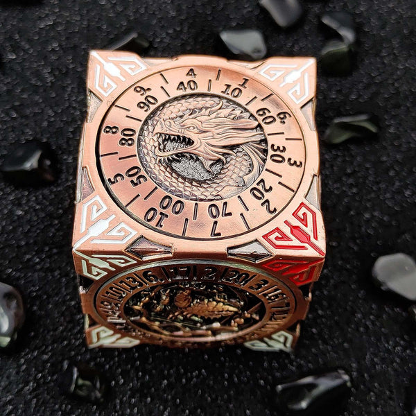 Spinning Metal Dice Tower 7-in-1 — novelty DND dice for tabletop RPG