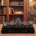 oversized hollow 3D skull metal D20 in gothic style — DND gaming accessory