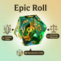 LOTR-Style Ring Resin D20 Dice Set — functional DND dice accessory for tabletop gaming