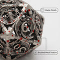 Hollow Cthulhu Dragon Metal D20 — functional DND dice accessory for tabletop gaming