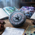 metal D20 with ball bearing maze inside — DND gaming accessory