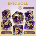 LOTR-Style Ring Resin D20 Dice Set — unique gift for D&D players
